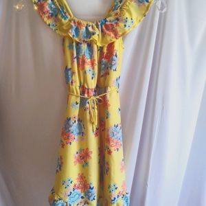 Girls yellow summer dress, size 6X